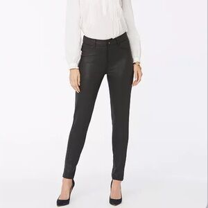 NYDJ Coated Black Denim Skinny Jeans Size 8